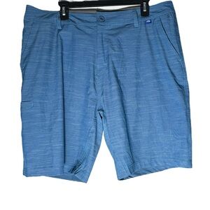 AFTCo Blue Hybrid Stretch Fishing Shorts Mens size 38 outdoor summer